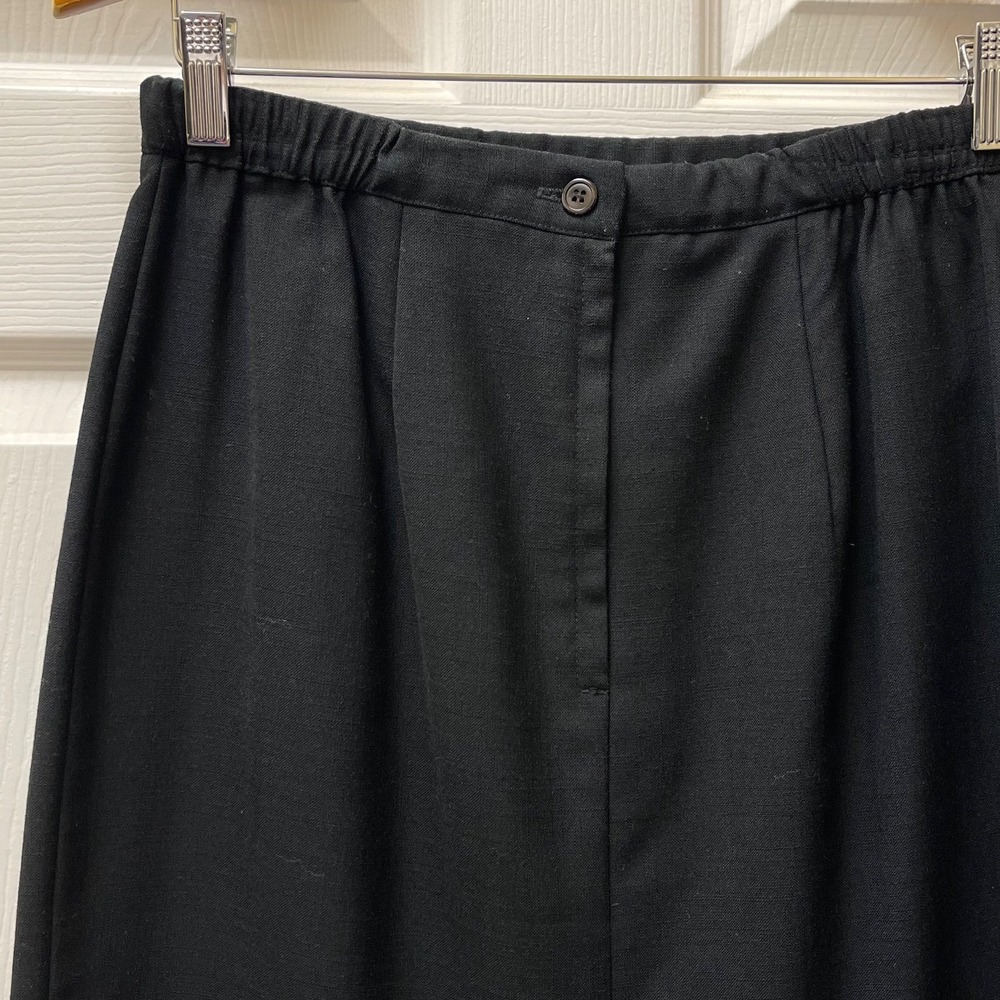 Vintage Southern Lady‎ Women's Petite 12 Black Pleated Skirt Cottagecore Modest